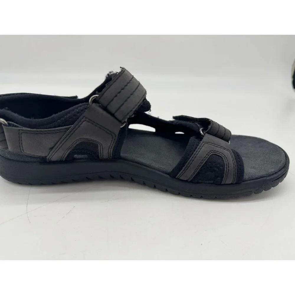 Merrell Mens Sandspur 2 Convert Sandals Black Leather Slingback Outdoors Casual